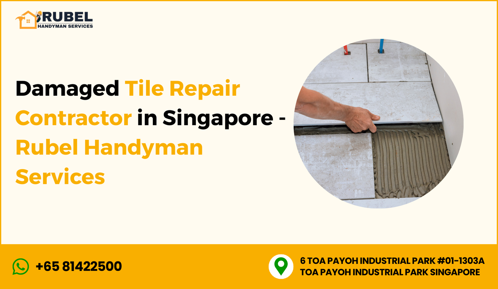 Damaged Tile Repair Contractor in Singapore – Rubel Handyman Services